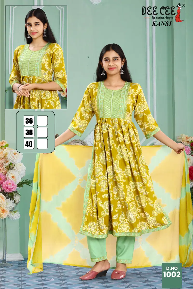 Kansi By Deecee Rayon Printed Kurtis With Bottom Dupatta Exporters In India